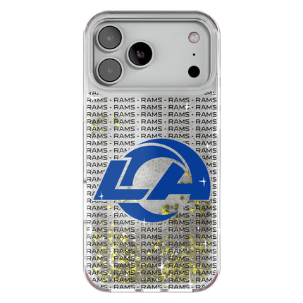Los Angeles Rams Text Backdrop Glitter Phone Case for Apple iPhone