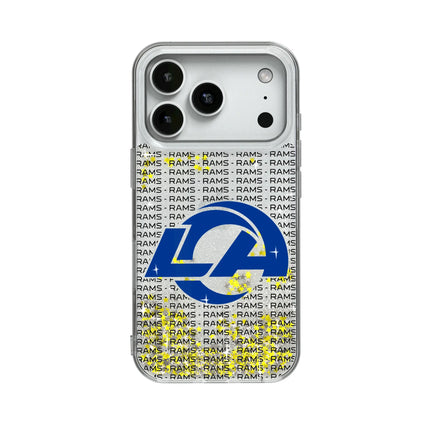 Los Angeles Rams Text Backdrop Glitter Phone Case for Apple iPhone