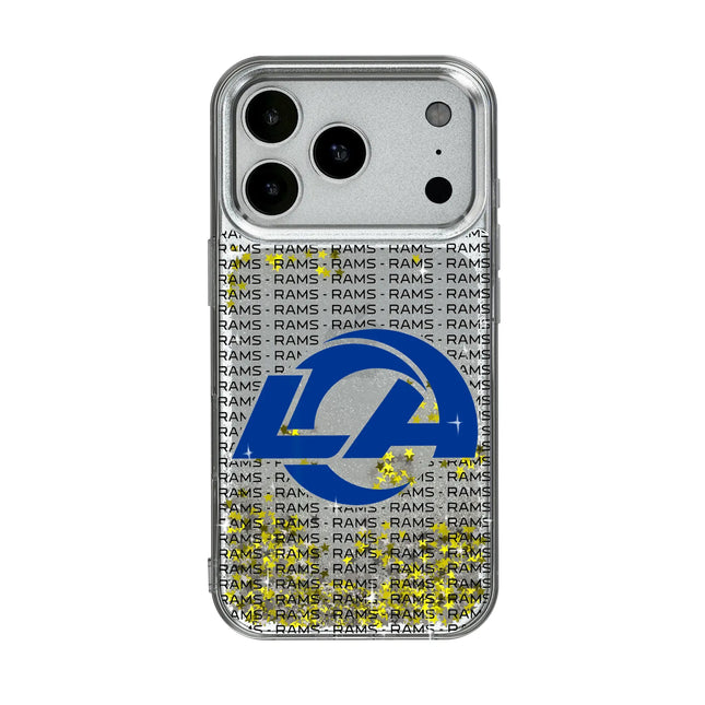 Los Angeles Rams Text Backdrop Glitter Phone Case for Apple iPhone