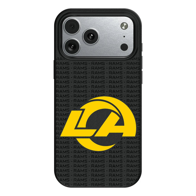 Los Angeles Rams Text Backdrop MagSafe Compatible Phone Case for Apple iPhone
