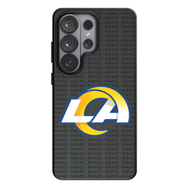 Los Angeles Rams Text Backdrop MagSafe Compatible Phone Case for Samsung Galaxy 26 Series