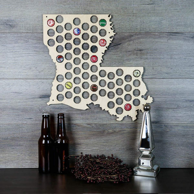 Louisiana Beer Cap Map