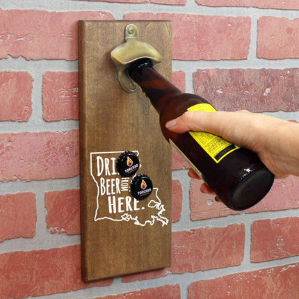 Louisiana Drink Beer From Here Cap Catching Magnetic Bottle Opener
