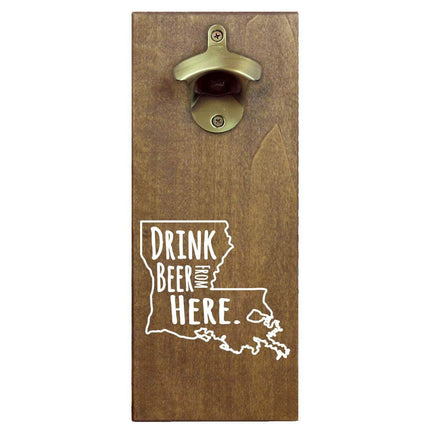 Louisiana Drink Beer From Here Cap Catching Magnetic Bottle Opener