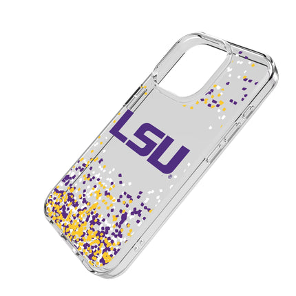 Louisiana State University Tigers Confetti Clear Phone Case for Apple iPhone