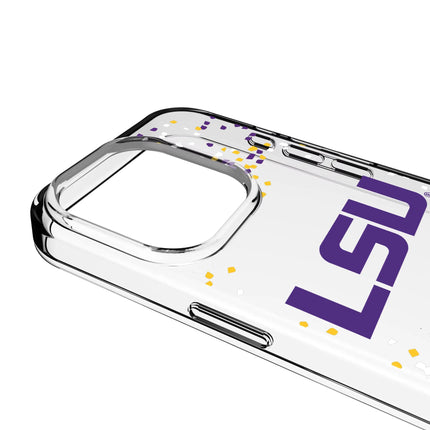 Louisiana State University Tigers Confetti Clear Phone Case for Apple iPhone