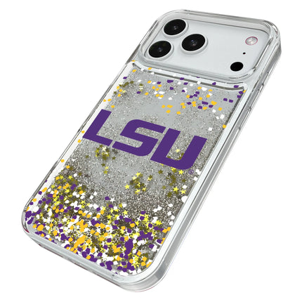 Louisiana State University Tigers Confetti Glitter Phone Case for Apple iPhone