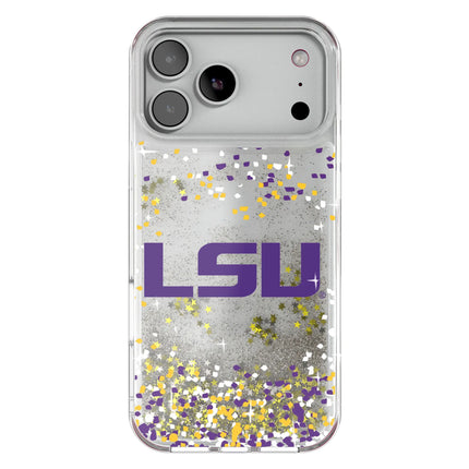Louisiana State University Tigers Confetti Glitter Phone Case for Apple iPhone