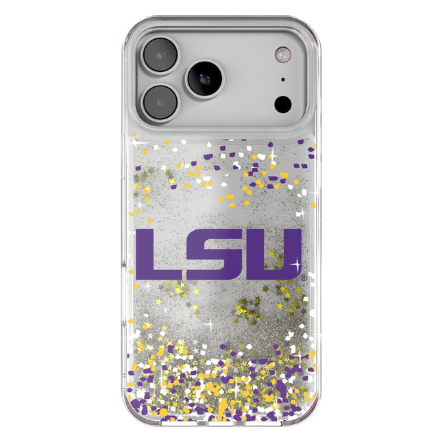 Louisiana State University Tigers Confetti Glitter Phone Case for Apple iPhone