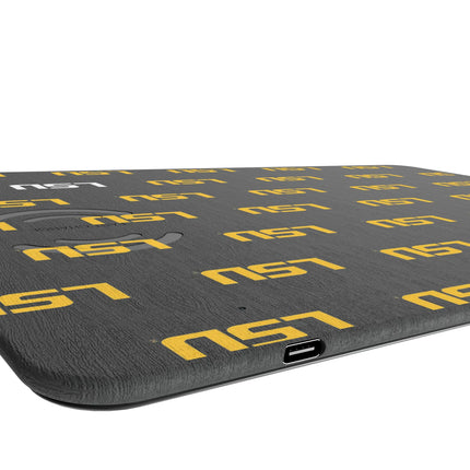 Louisiana State University Tigers Fashion Pattern 15-Watt Wireless Charger and Mouse Pad
