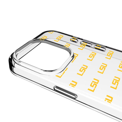 Louisiana State University Tigers Fashion Pattern Clear Phone Case for Apple iPhone