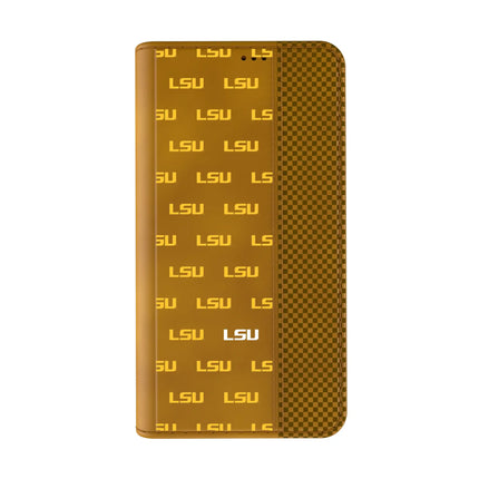 Louisiana State University Tigers Fashion Pattern Folio Phone Case for Apple iPhone