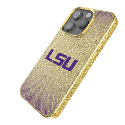 Louisiana State University Tigers Linen Bling Phone Case for Apple iPhone