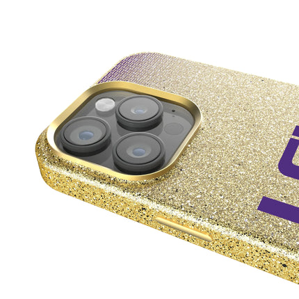 Louisiana State University Tigers Linen Bling Phone Case for Apple iPhone