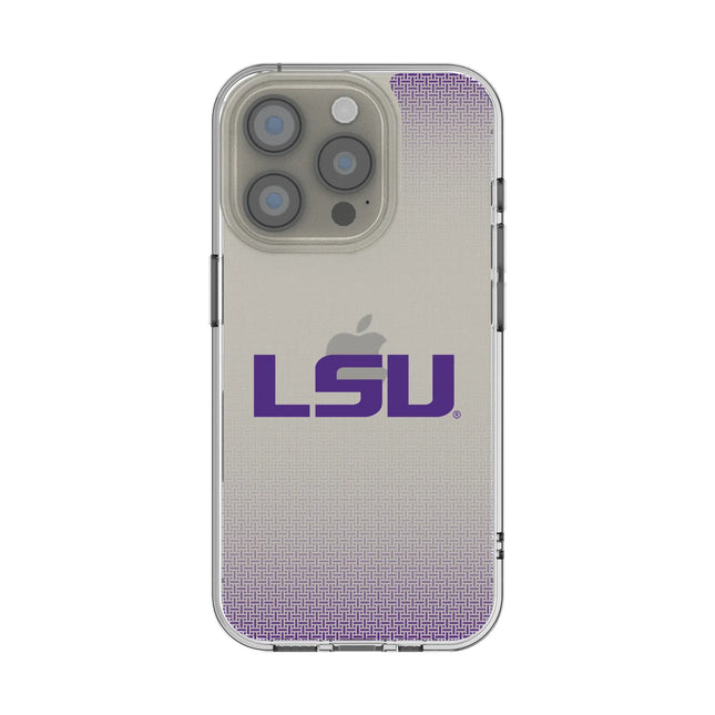 Louisiana State University Tigers Linen Clear Phone Case for Apple iPhone