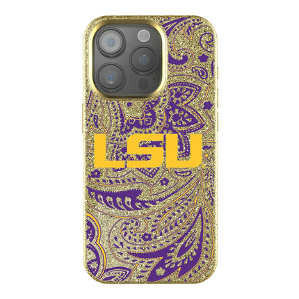 Louisiana State University Tigers Paisley Bling Phone Case for Apple iPhone