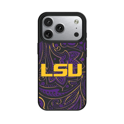 Louisiana State University Tigers Paisley MagSafe Compatible Phone Case for Apple iPhone