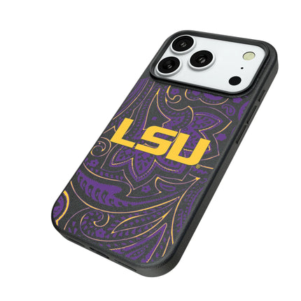 Louisiana State University Tigers Paisley MagSafe Compatible Phone Case for Apple iPhone