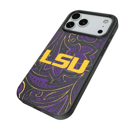 Louisiana State University Tigers Paisley MagSafe Compatible Phone Case for Apple iPhone