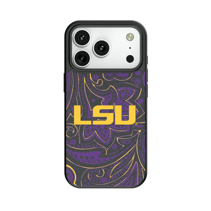 Louisiana State University Tigers Paisley MagSafe Compatible Phone Case for Apple iPhone
