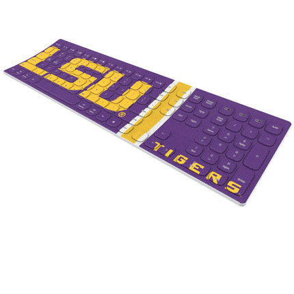 Louisiana State University Tigers Stripe Curved Wireless Keyboard