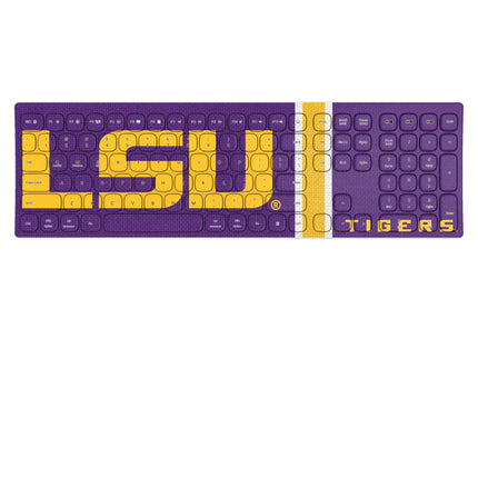 Louisiana State University Tigers Stripe Curved Wireless Keyboard