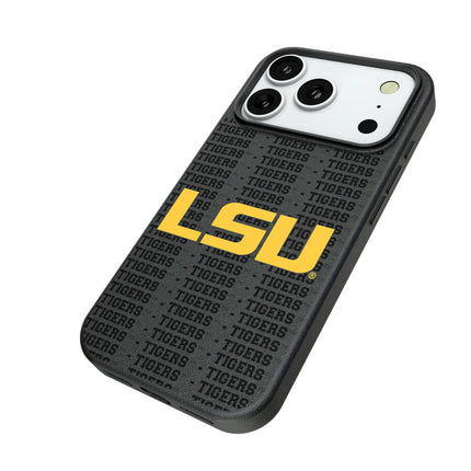 Louisiana State University Tigers Text Backdrop MagSafe Compatible Phone Case for Apple iPhone