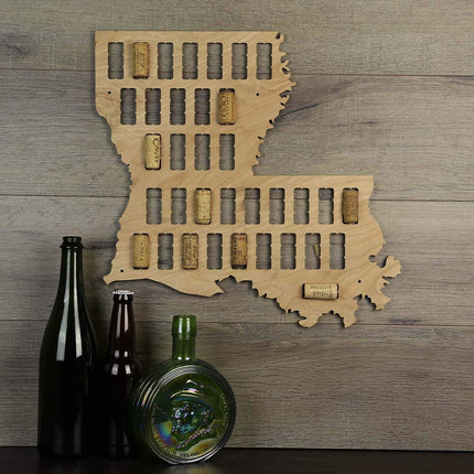 Louisiana Wine Cork Map