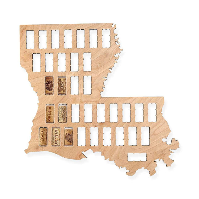 Louisiana Wine Cork Map