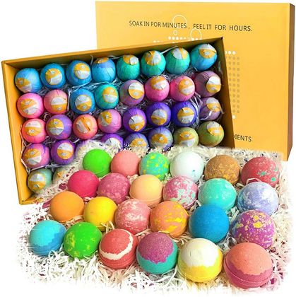 Luxury Natural Bath Bomb Set - 40 Pieces