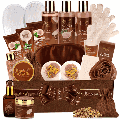 Luxury Tropical Coconut & Mint Bath Gift Set