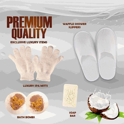 Luxury Tropical Coconut & Mint Bath Gift Set