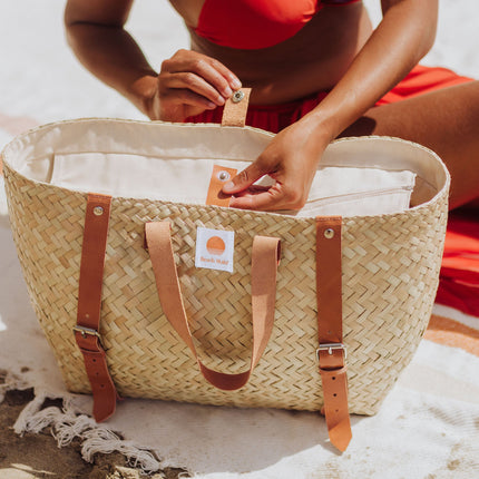 Hermosa Woven Beach Cooler Bag
