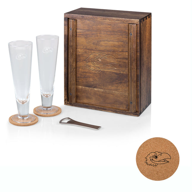 Kansas Jayhawks - Pilsner Beer Glass Gift Set