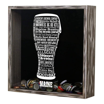 Maine Beer Typography Shadow Box