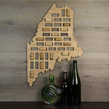 Maine Wine Cork Map