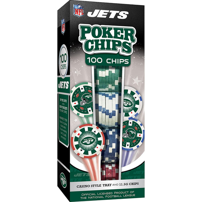 New York Jets 100 Piece Poker Chips