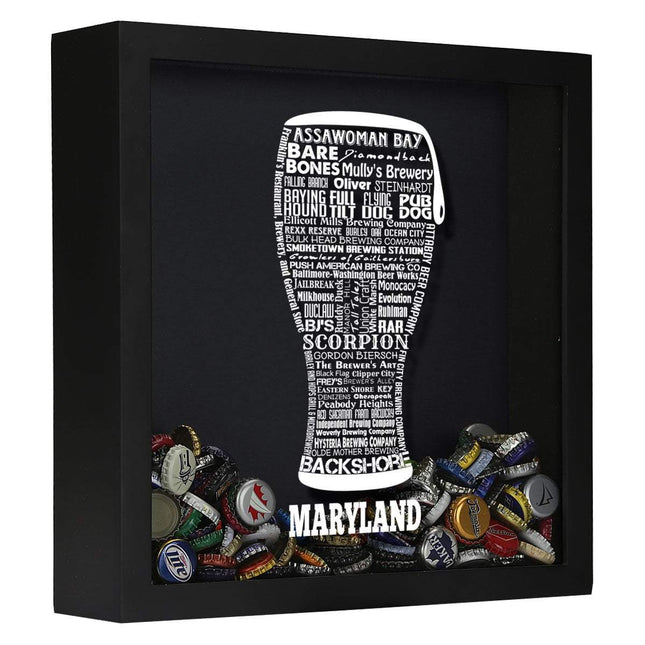 Maryland Beer Typography Shadow Box