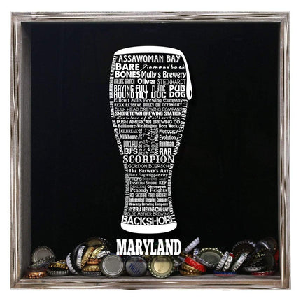 Maryland Beer Typography Shadow Box