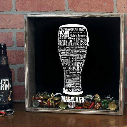 Maryland Beer Typography Shadow Box