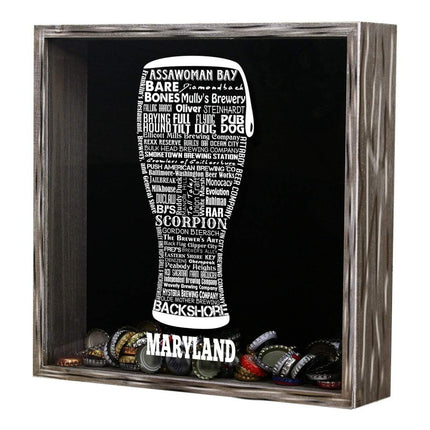 Maryland Beer Typography Shadow Box