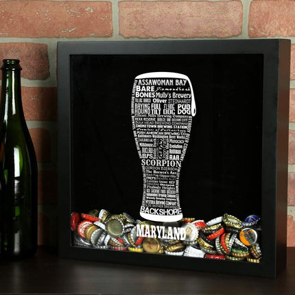 Maryland Beer Typography Shadow Box