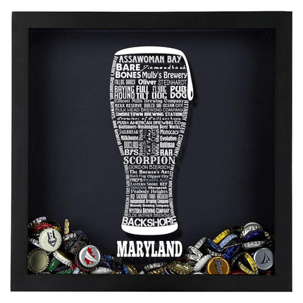 Maryland Beer Typography Shadow Box