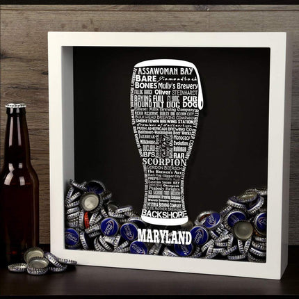 Maryland Beer Typography Shadow Box