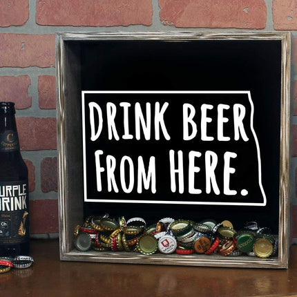 Maryland Drink Beer From Here Beer Cap Shadow Box