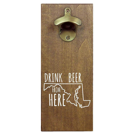 Maryland Drink Beer From Here Cap Catching Magnetic Bottle Opener