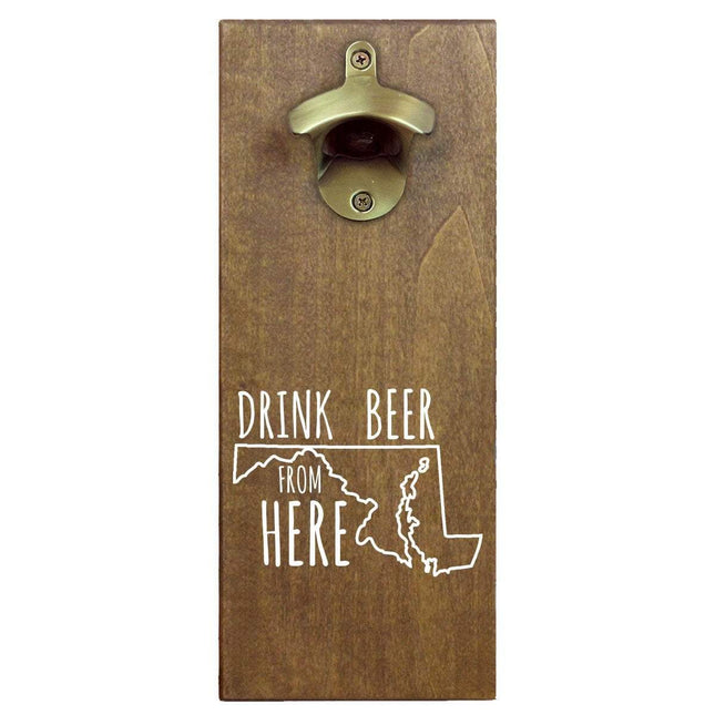 Maryland Drink Beer From Here Cap Catching Magnetic Bottle Opener