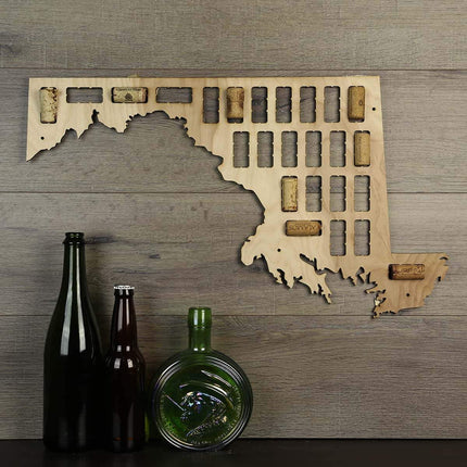 Maryland Wine Cork Map