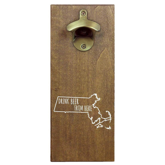 Massachusetts Drink Beer From Here Cap Catching Magnetic Bottle Opener