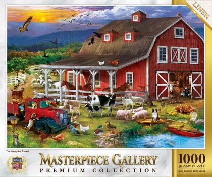 MasterPiece Gallery The Barnyard Crowd 1000 Piece Puzzle